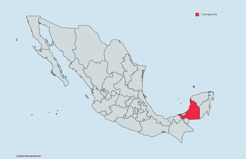 Campeche en el mapa